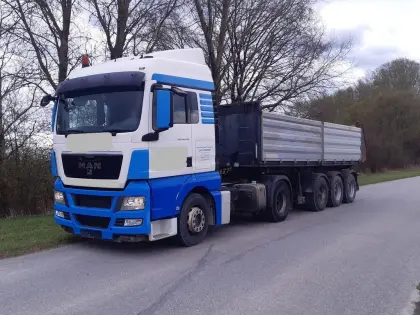 MAN TGX 18.440 Lkw mit Schwarzmüller Kippauflieger EXPORT