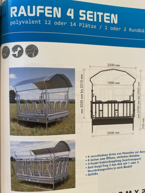 CK Industries Futterraufe lagernd