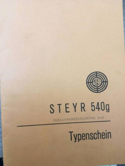 Verkaufe Sammler-Typenschein Steyr 545