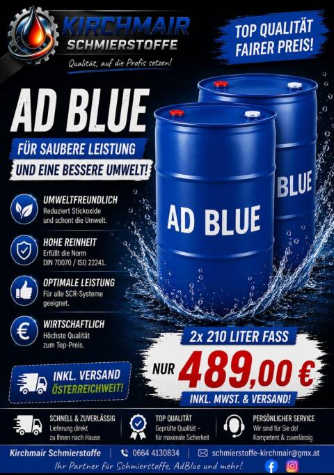2 x 210 l AdBlue inkl. Versand