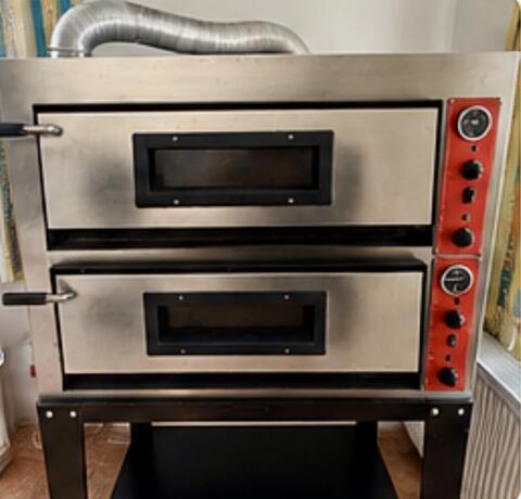 Professioneller Doppelkammer Pizza- und Brotbackofen, el.