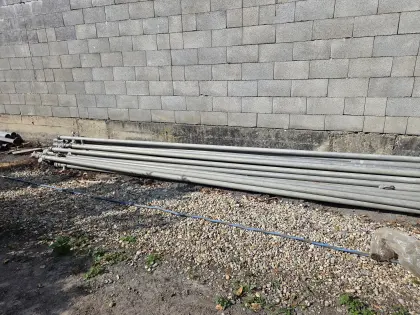 Bauer Alu Bewässerungsrohre 9 m, 70 mm