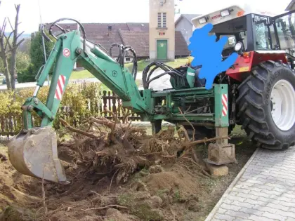 Heckbagger, Anbaubagger für Traktor