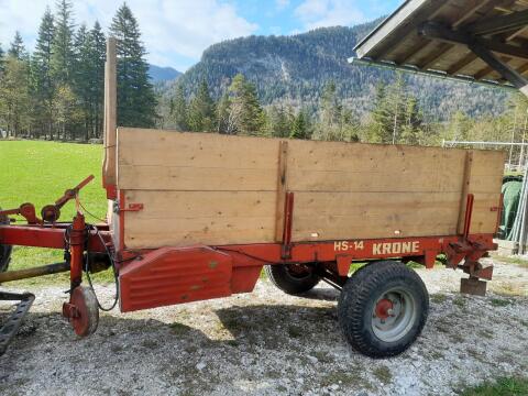 Krone HS-14 Einachsanhänger mit Kratzboden und Zapfwelle