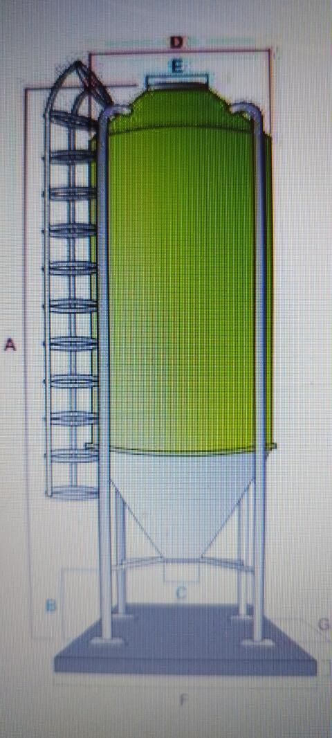 Futtersilo, Polyestersilo, Kunststoffsilo GFK Silagro LEM 12