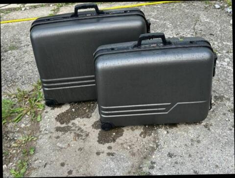 2 Hartschalenkoffer-Set, 4 Koffer blau und grau