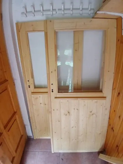 Gartenhaus-Holztüren neu