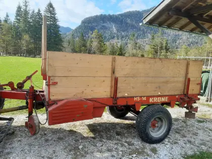 Krone HS-14 Einachsanhänger mit Kratzboden und Zapfwelle