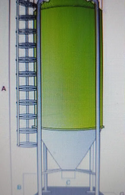Futtersilo, Polyestersilo, Kunststoffsilo GFK Silagro LEM 12
