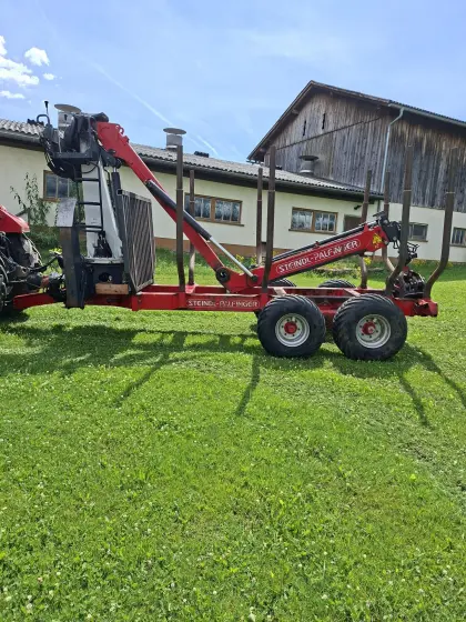 Forstanhänger Steindl-Palfinger FH 10 AK mit TKZ 6080 Kran