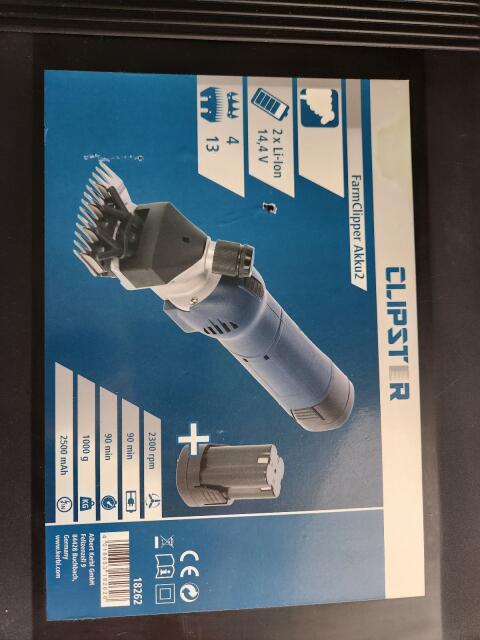 Schermaschine für Schafe CLIPSTER FarmClipper Akku2