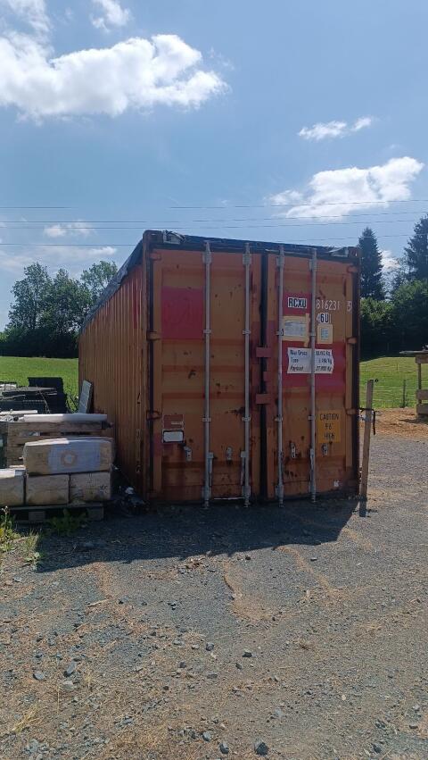 Container mit Planendach, extra hoch