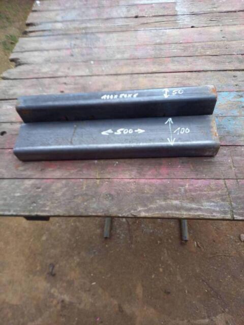 2 Rechteckrohre 100 x 50 x 5, Länge 500 mm
