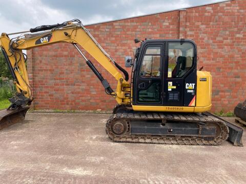 CAT 308 E2 CR Bagger, 4 Löffel, Caterpillar Minibagger 308E2 CR