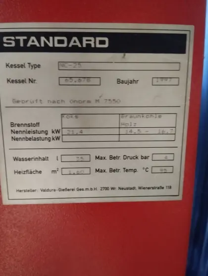 Heizkessel Standard NC-25