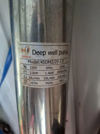 Tiefwasserpumpe 16 bar, Modell 4SDM2/25-1.5