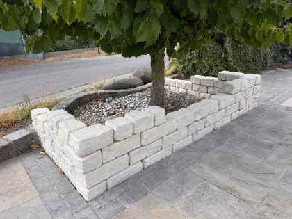 Kalksteinmauer, Gartenmauer