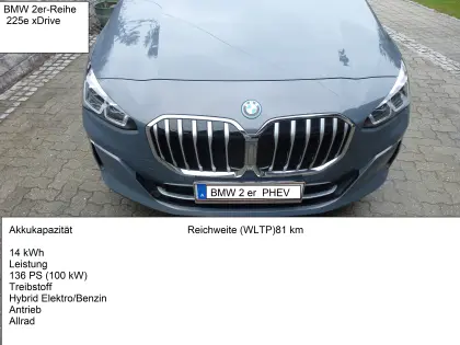 BMW 2er-Reihe 225e xDrive Hybrid/Benzin BMW 225e xDrive