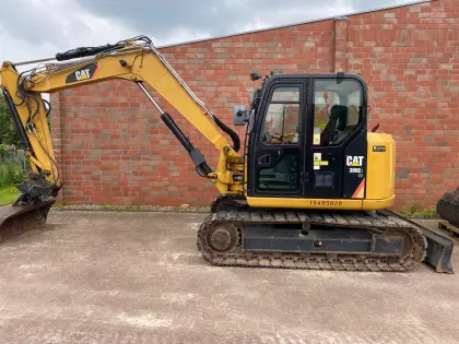 CAT 308 E2 CR Bagger, 4 Löffel, Caterpillar Minibagger 308E2 CR