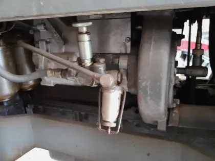 Steyr 540 mit Frontlader Hydrak, Mähwerk