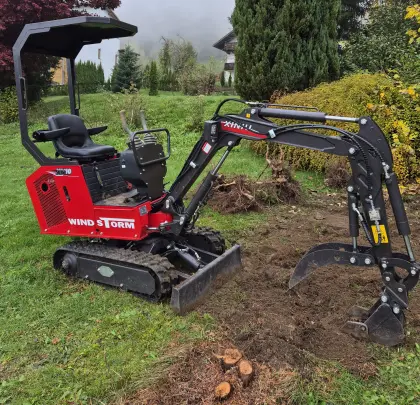Minibagger 1 t XN10s, inkl. Schaufelpaket, Rhino Windstorm XN10s
