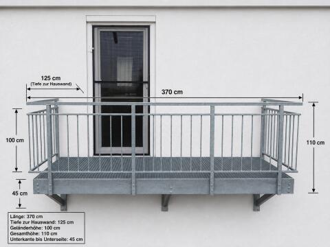 Verzinkter Balkon