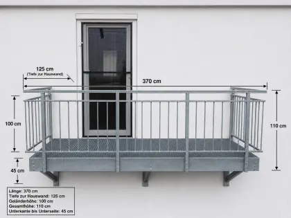 Verzinkter Balkon