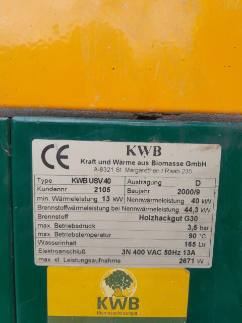 Hackgutheizung KWB USV 40