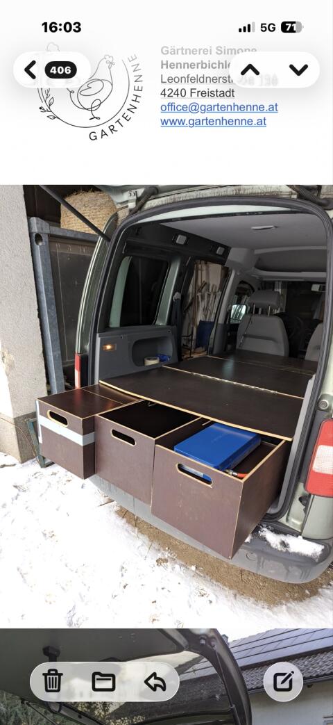 Camper-Einrichtung Caddy