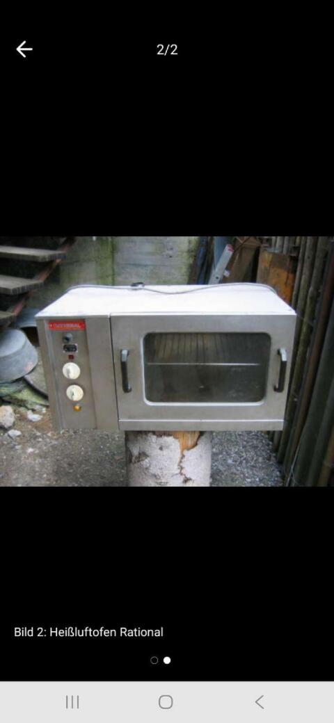 Heißluftofen Rational, Backofen 380 V