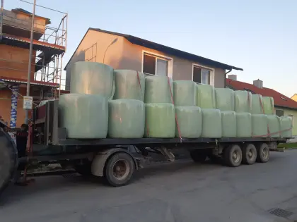 Bio-Maissilage in Ballen