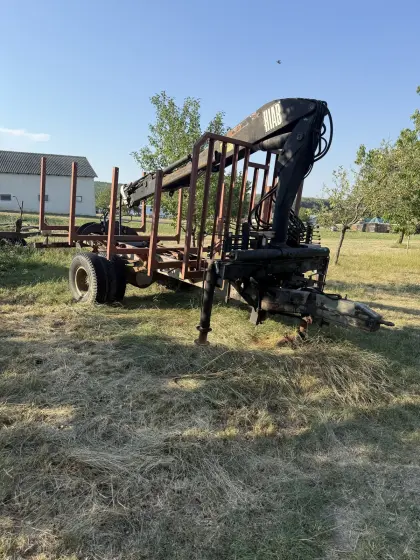 HIAB Rückewagen, Forstanhänger mit Kran