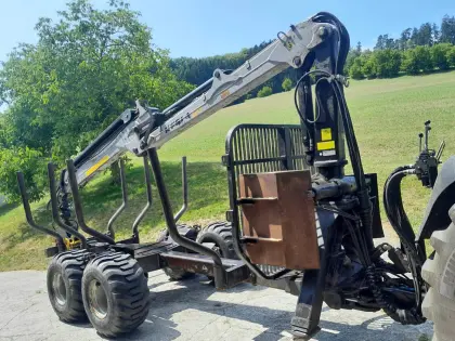 Kesla Rückewagen, Forstanhänger, Kesla Kran 305T