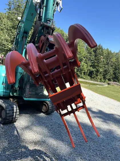 Holzgreifer Baggeranbau Multigreifer 7 Finger Festanbau