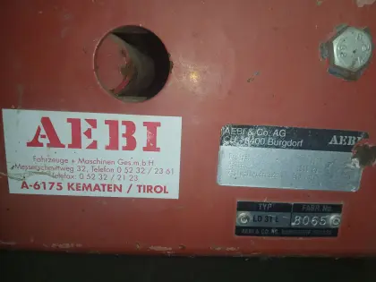 Aufbauladewagen Aebi LD31
