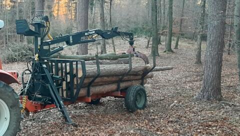 Holzrückewagen, Rückewagen, Krananhänger