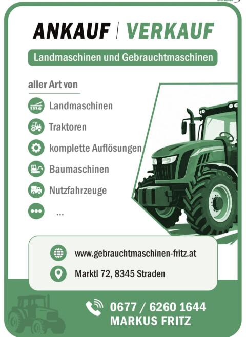 Suche Landmaschinen, Traktoren, Gebrauchtmaschinen