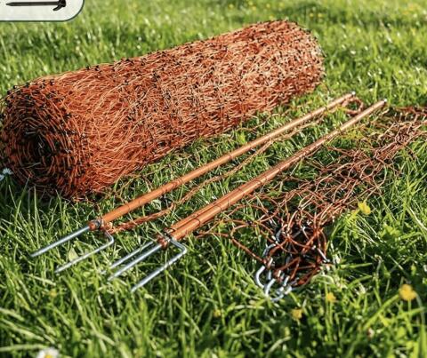 2x 50 m Geflügelnetz, elektrifizierbar, Doppelspitze, orange
