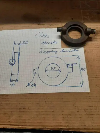 Gebrauchtes Graphit-Ausrücklager Claas Mercator