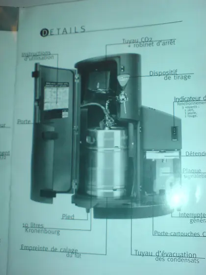 Bierzapfanlage 1664 mit einem Keg