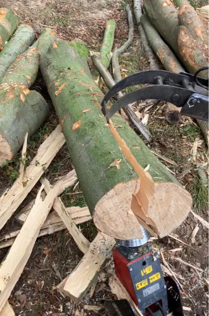 Kegelspalter, Holzspalter, Traktor, 800 ccm, mit Konsole für Rückewagen