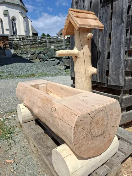 Brunnentrog Brunntrog Holzbrunnen Lärchentrog