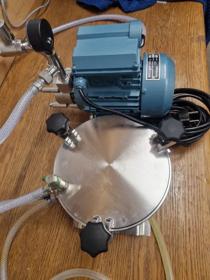 Schnapsfilter, Rundfilter Dm. 220 mm, Firma Bockmeyer, Kiesel