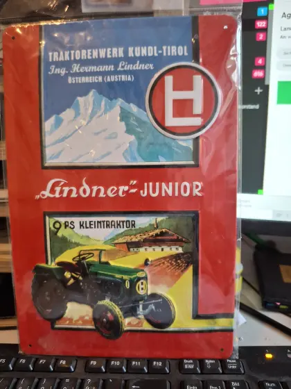 Lindner-Blechschild Junior