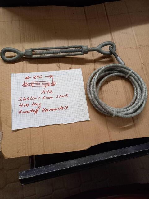 Spannschloss M12 mit 4 m Seil