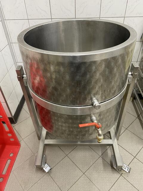 Käsekessel 80 l mit Wasserbad und Heizstab