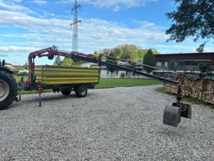 Fliegl EDK mit Ferrari 530a3 Kran, Kipper, Ladekran, Rückewagen