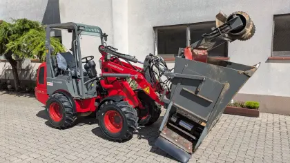 Weidemann 1250 CX35 inkl. Fräßcontainer und Palettengabel