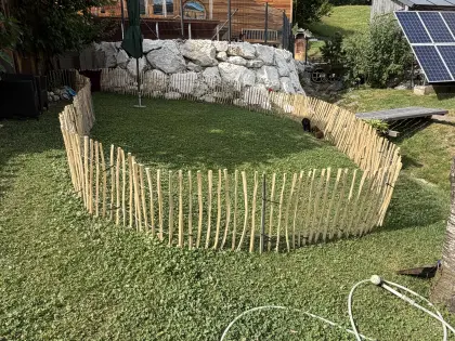 Spreißelzaun 60 cm, extra enger Abstand