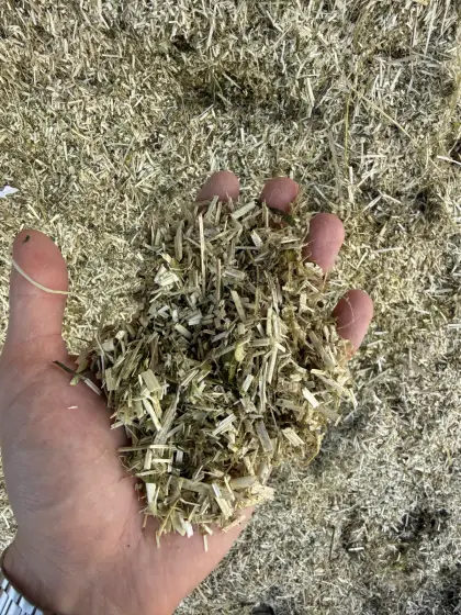 Einstreu aus Hanfstängel (wie Holz)